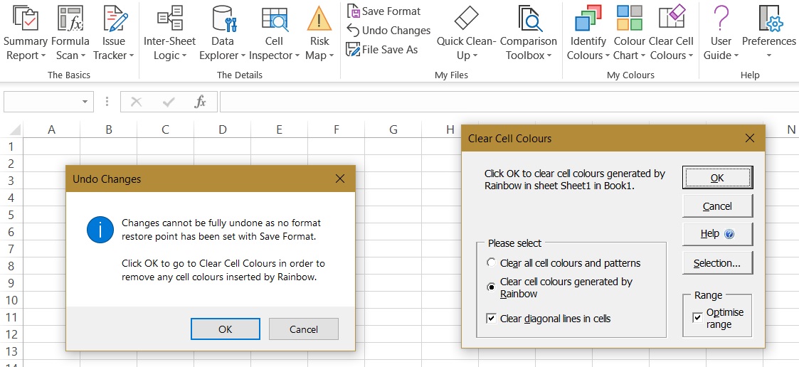 Quickly undo changes with Rainbow 11.2